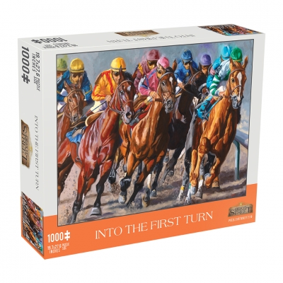 “Into the First Turn”: Saratoga Race Course to be Depicted in Jigsaw Puzzle Illustrated by Local Equine Artist Sharon Crute